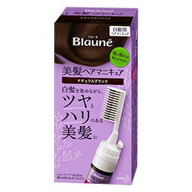 ブローネ ヘアマニキュアナチュラルブラック 白髪用 クシ付セット【白髪染め】