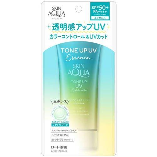 【8月5日(火)限定!当店ポイント3倍セール】ロート スキンアクア トーンアップUVエッセンス ミントグリーン 80g(SPF50+・PA++++)