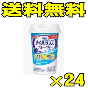 明治　メイバランス　ミニカップ（Mini） ブルーベリーヨーグルト味　125ml（24本入）※北海道・沖縄・離島は送料無料対象外です。