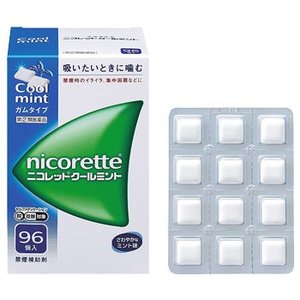 【第(2)類医薬品】【禁煙ガム】　ニコレット クールミント　96個入り