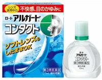 商品の特長 ●ソフトレンズユーザーから「＜ソフトレンズ対応の花粉対策目薬＞が欲しい」という声が多く上がっています。 ●レンズをしたまますっきりかゆみを鎮めたい、というユーザーの声にお応えして、「ロートアルガード　コンタクト」新登場です。 ●目のかゆみに。全てのコンタクト装用中に点眼できる、日本で初めての目薬です。 ●花粉・ハウスダストなどによる目のかゆみ等をしずめる眼科用薬です。もちろんレンズを外した後にもご使用いただけます。 ●「ロートアルガードコンタクト」は、ソフトレンズ対応目薬に今まで配合できなかったグリチルリチン酸二カリウム（抗炎症剤）とビタミンB6を日本で初めて配合！ ●目のかゆみに対する高い効果を一般臨床試験で確認しています。さらに、スッキリ気持ちいいさし心地にもこだわりました。 ●ソフトレンズユーザーのつらいかゆみにしっかりお応えします！ 内容量 13ml　 効能・効果 目のかゆみ、目の疲れ、眼病予防（水泳のあと、ほこりや汗が目にはいったときなど）、紫外線その他の光線による眼炎（雪目など）、 ソフトコンタクトレンズ又はハードコンタクトレンズを装着しているときの不快感、目のかすみ（目やにの多いときなど） 用法・用量・使用方法 1回1〜3滴、1日3〜6回点眼してください。 *用法・用量に関連する注意 1、小児にしようさせる場合には、保護者の指導監督のもとに使用させてください。 2、容器の先をまぶた、まつ毛、コンタクトレンズ、指に触れさせないでください。 [汚染や異物混入（目やにやほこり等）の原因となる]また、混濁したものは使用しないでください。 3、点眼薬としてのみ使用してください。 4、コンタクトレンズを装着していない時も使用できます。 使用上の注意 ●相談すること 1．次の人は使用前に医師又は薬剤師にご相談ください。 (1) 医師の治療を受けている人。 (2) 本人又は家族がアレルギー体質の人。 (3) 薬によりアレルギー症状を起こしたことがある人。 (4) 次の症状のある人。・・・はげしい目の痛み ( 5) 次の診断を受けた人。・・・緑内障 2、次の場合は、ただちに使用を中止し、この説明書をもって医師又は薬剤師にご相談ください。 (1) 使用後、次の症状があらわれた場合 関係部位…　皮ふ　症状…発疹・発赤・かゆみ 関係部位…　目　　症状…充血・かゆみ・はれ・しみて痛い (2) 目のかすみが改善されない場合 (3) 5〜6日間使用しても症状がよくならない場合 成分(1ml中) ●グリチルリチン酸二カリウム 01255％　●ピリドキシン塩酸塩（ビタミンB6） 0.01％ ※添加物として、塩化Na、ポリオキシエチレンポリオキシプロピレングリコール（ポロクサマー）、ポリオキシエチレン、硬化ヒマシ油、L-メントール、d-カンフル、ソルビン酸K、エデト酸Na、ホウ酸、ホウ砂pHを含有する。 文責 登録販売者　大西隆之 広告文責 (株)フェリックスコーポレーションお客様専用ダイヤル 06-6556-6663 メーカー（製造） ロート製薬株式会社 区分 日本製・第3類医薬品 　　 【医薬品使用期限について】医薬品の使用期限は365日以上のあるものをお送りします。【医薬品販売に関する記載事項】（必須記載事項）はこちら