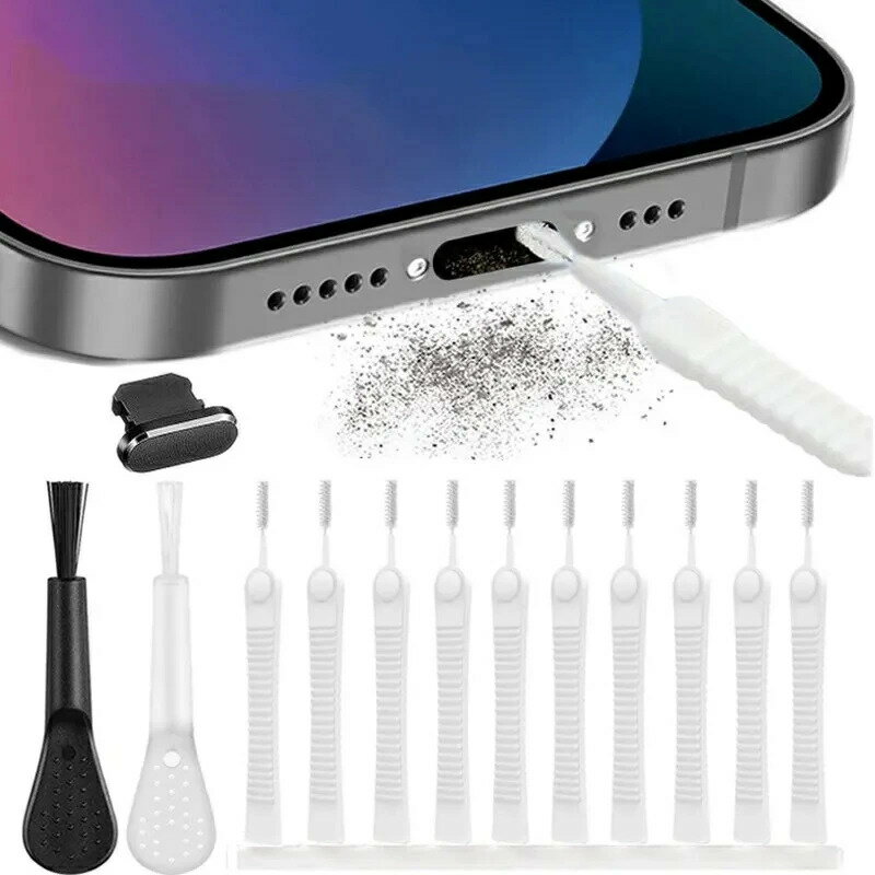【大勧め / 4 月マラソン】13 点セット iPhone 14 Pro Max/13 Pro Max 対応 ホコリ取り クリーナーキット イヤホンジャック / 充電ポート / スピーカー掃除 万能 携帯クリーニングブラシ