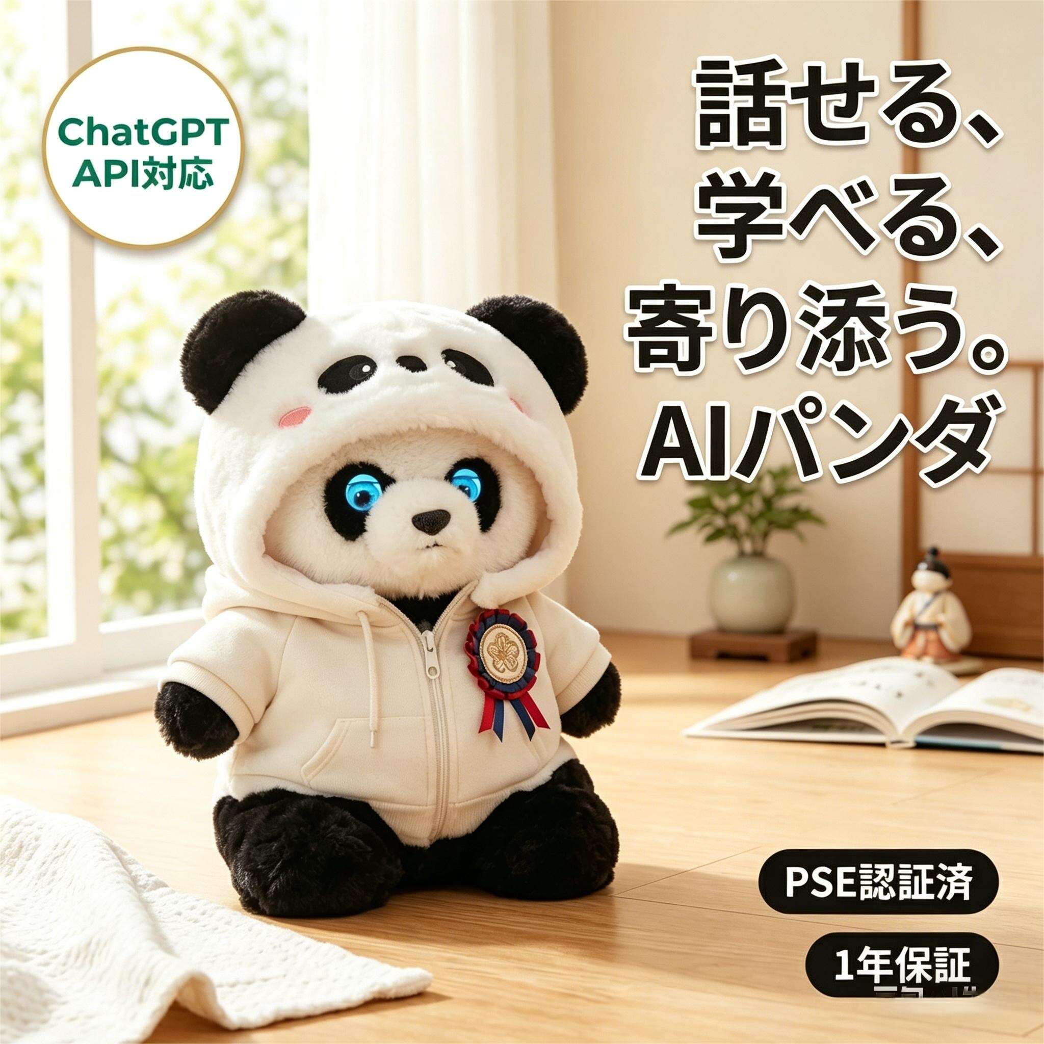 樂天商城 - 【限定15%OFF】AIペット 電子ペット AIパンダ ペットロボット おしゃべり 会話 癒し ぬいぐるみ ChatGPT対応 生成AI搭載 ロボットペット ペット代わり 音声認識 一人暮らし 高齢者 プレゼント 孫 敬老の日 誕生日 クリスマス 動物型ロボット ふわふわ PSE認証 1年保証