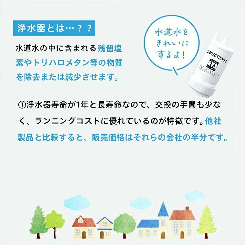 【マラソン前先行セール 10倍ポイント+クーポン併用】BUC12001 浄水器カートリッジ...