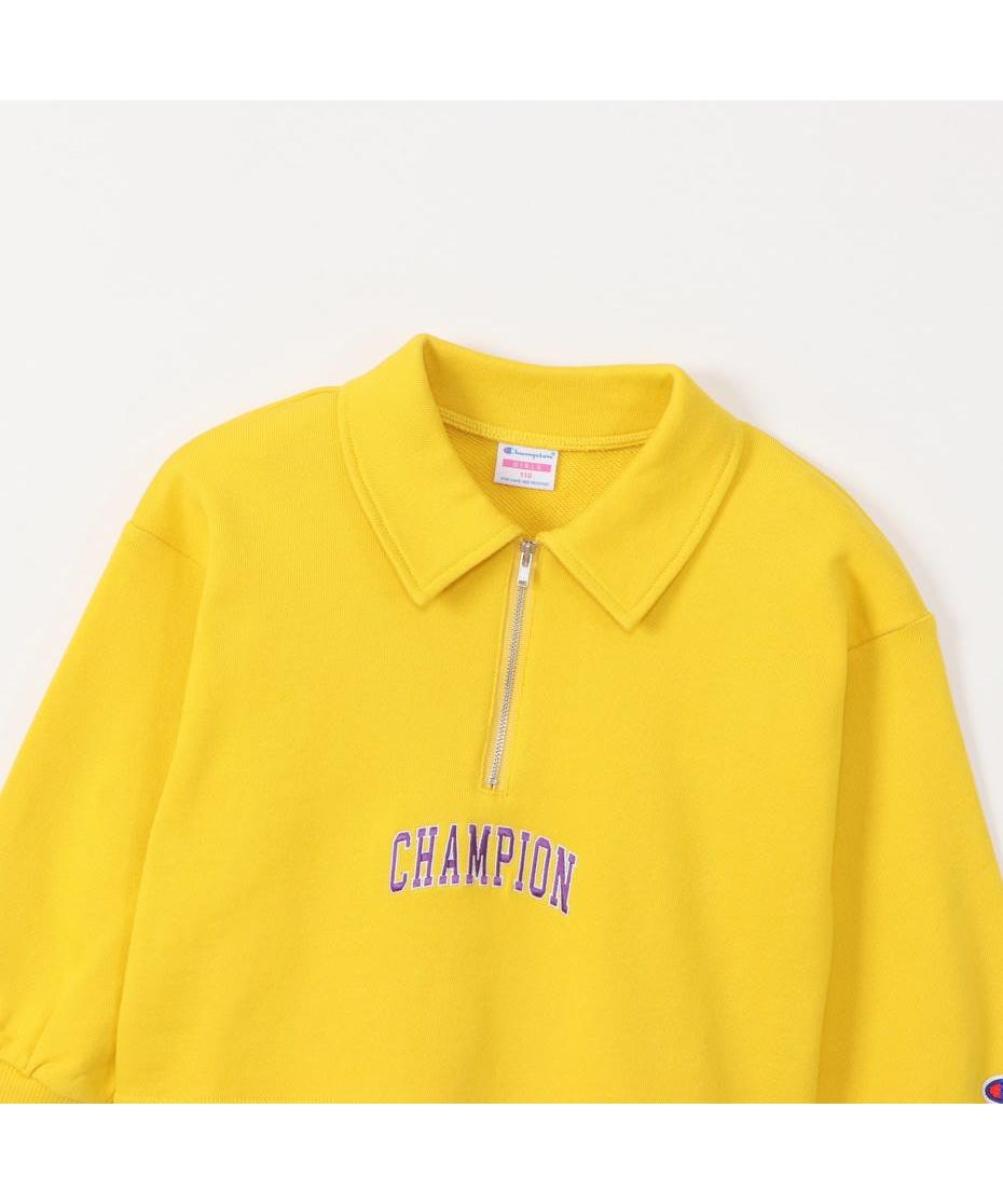 《セール》【公式】チャンピオン Champion ガールズ ハーフジップスウェットシャツ 24FW ガールズカジュアル (CK-A018)★ キッズウェア 子供 子ども こども 子供服 キッズ服 championstore-10000488 Champion公式楽天市場店 サンプル画像3
