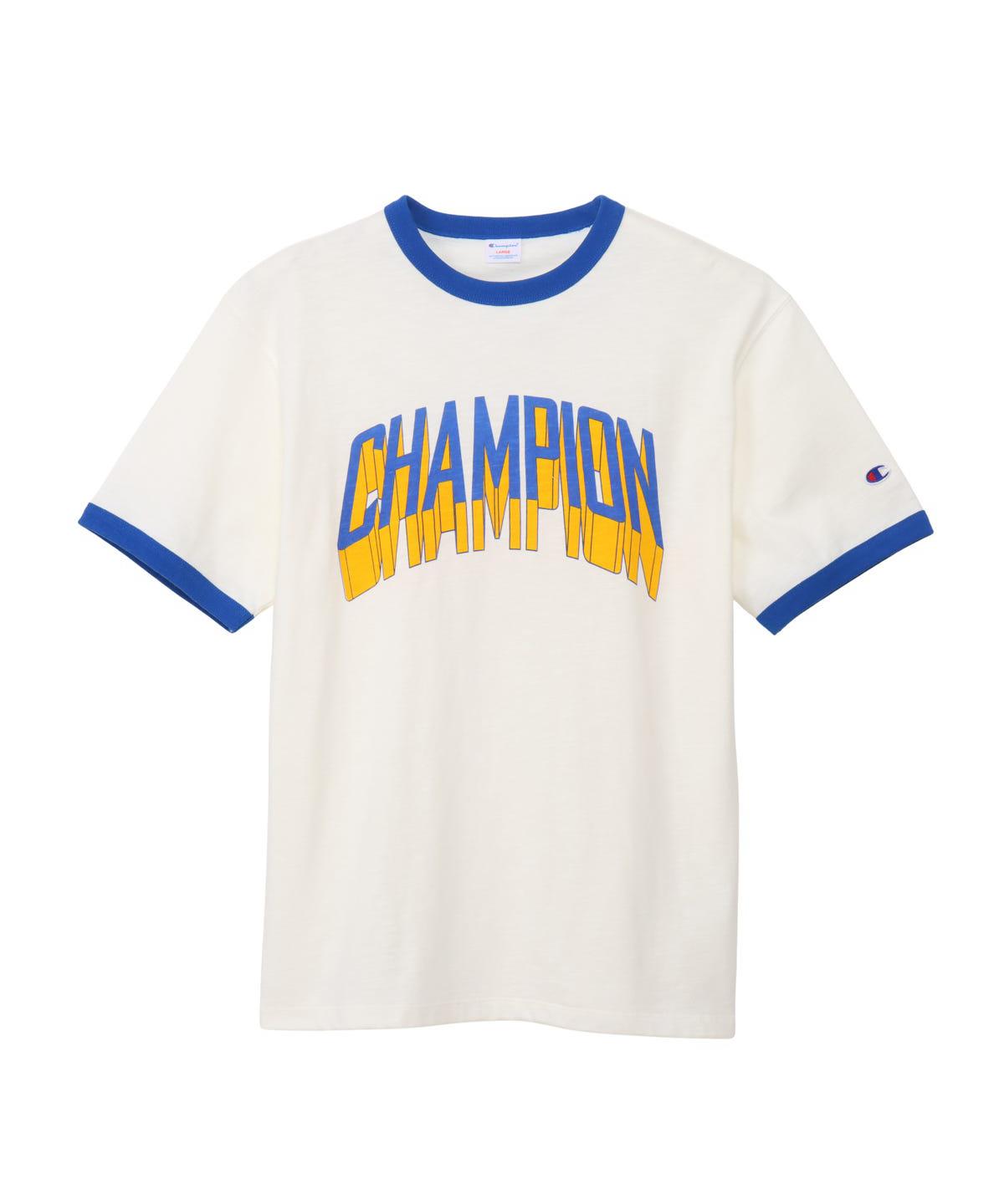 乐天商城 - 【公式】チャンピオン Champion ショートスリーブ リンガーTシャツ 26SS メンズカジュアル (C3-D322)★ メンズ レディース ユニセックス トップス 半袖 Tシャツ