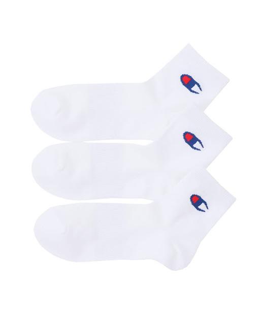 乐天商城 - 【公式】チャンピオン【30%OFFセール】【 抗菌 防臭 通気性 】Champion -3足組 クォーターレングスソックス【ノンパイル】 23FW チャンピオン(CMSCY210)★ 靴下 ソックス セット買い セット