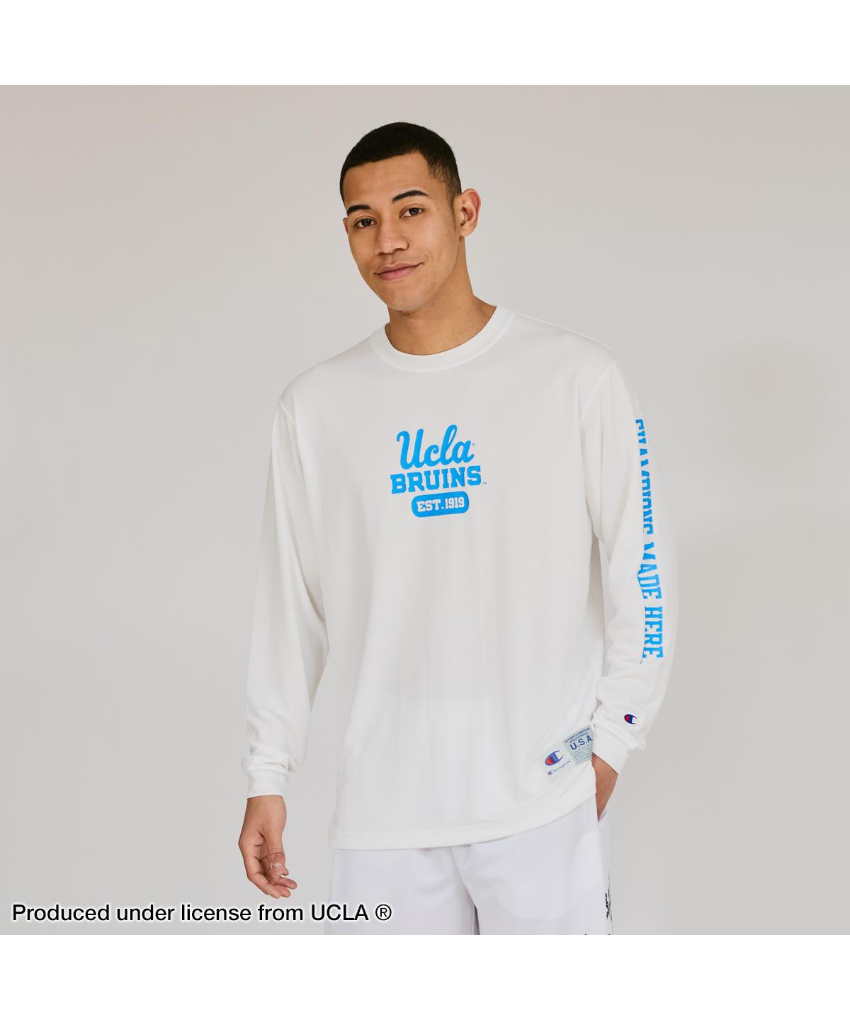 《슈퍼 SALE 10%OFF/P5배》《세일》[공식]챔피언 Champion 롱 슬리브 T셔츠 25 FW UCLA (C3-CB462) 농구 농구 팀 스포츠 유니섹스 레이디스 맨즈 론 T 긴팔