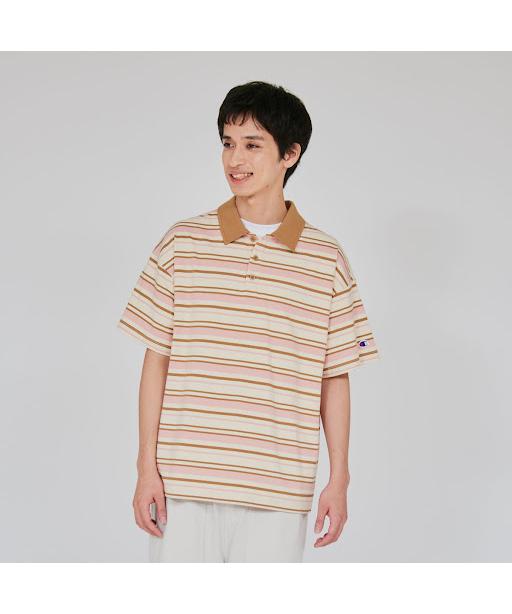 《スーパーSALE 10%OFF/P5倍》【公式】チャンピオン Champion ショートスリーブポロシャツ 26SS メンズカジュアル (C3-D321)★ メンズ レディース ユニセックス トップス 半袖 ポロシャツ ボーダー