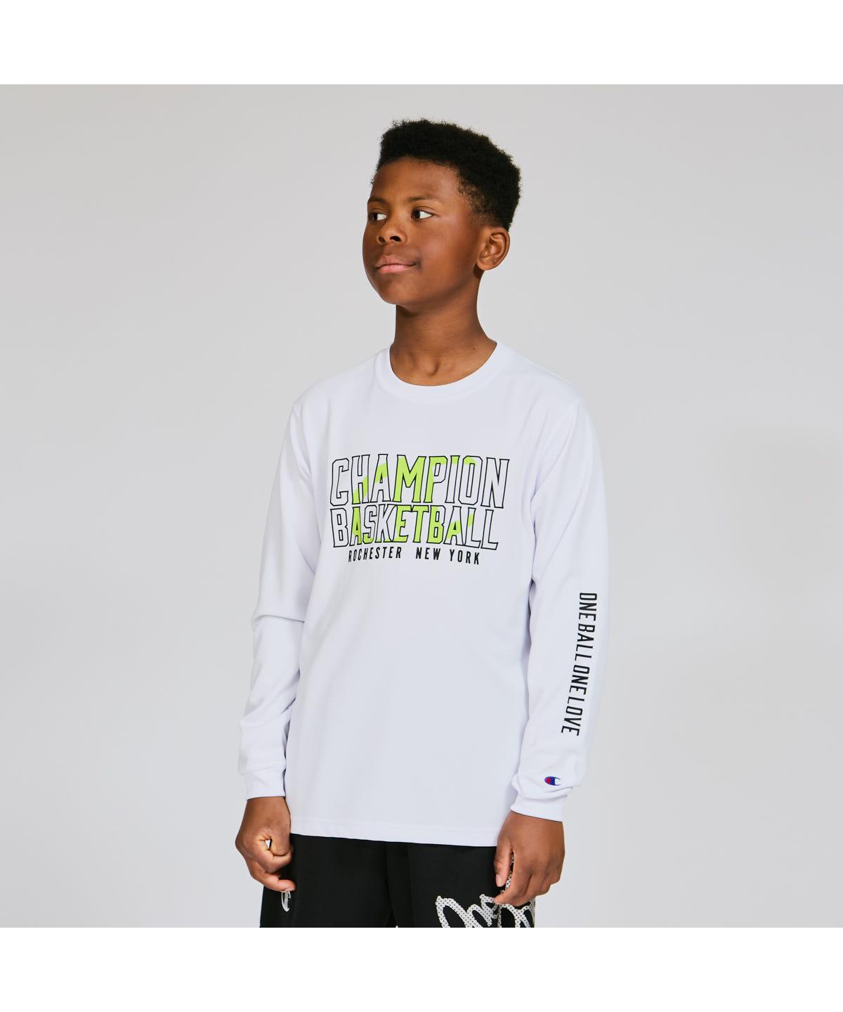 [Sale] [Official] Champion Mini Long Sleeve T-Shirt 25FW BASKETBALL (CK-CB418) Basketball Men's Women's Children Kids Unisex Basketball Team Sports