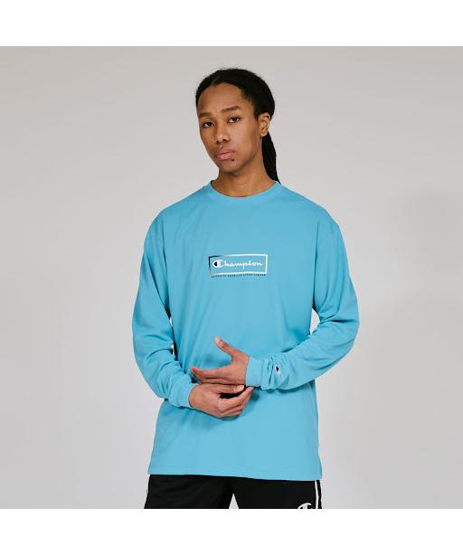 [Sale] [Official] Champion Long Sleeve T-Shirt 25FW E-MOTION (C3-CB426) Basketball Team Sports Unisex Women's Men's Long Sleeve T-Shirt