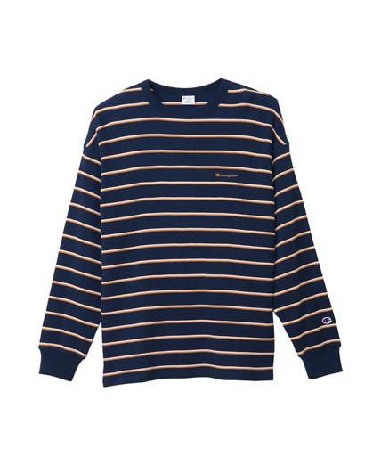 《セール》【公式】チャンピオン Champion ボーダーロングスリーブ Tシャツ 24FW ...