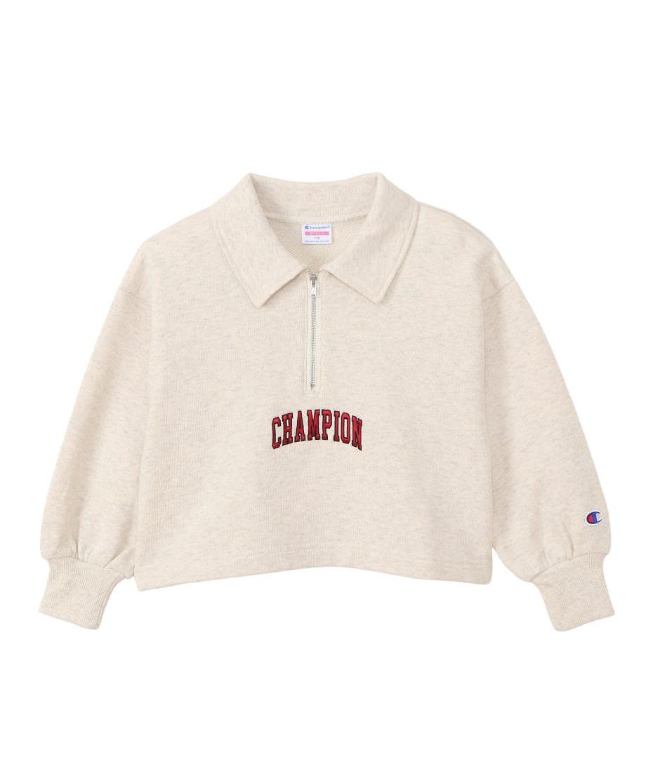 《セール》【公式】チャンピオン Champion ガールズ ハーフジップスウェットシャツ 24FW ガールズカジュアル (CK-A018)★ キッズウェア 子供 子ども こども 子供服 キッズ服 championstore-10000488 Champion公式楽天市場店 サンプル画像2