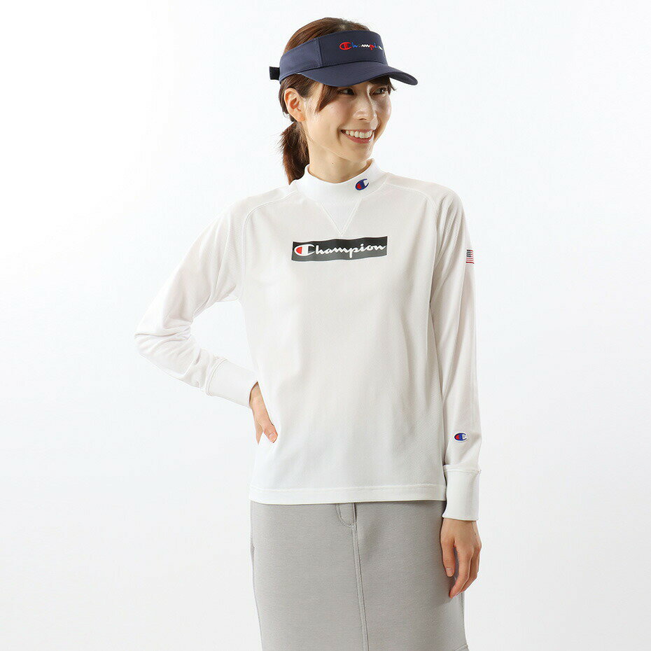 【公式】チャンピオン【30%OFFセール】 Champion ウィメンズ モックネックシャツ 23SS GOLF(CW-XG402)★レディース 女性用 女性 ゴルフ ゴルフウエア ゴルフシャツ