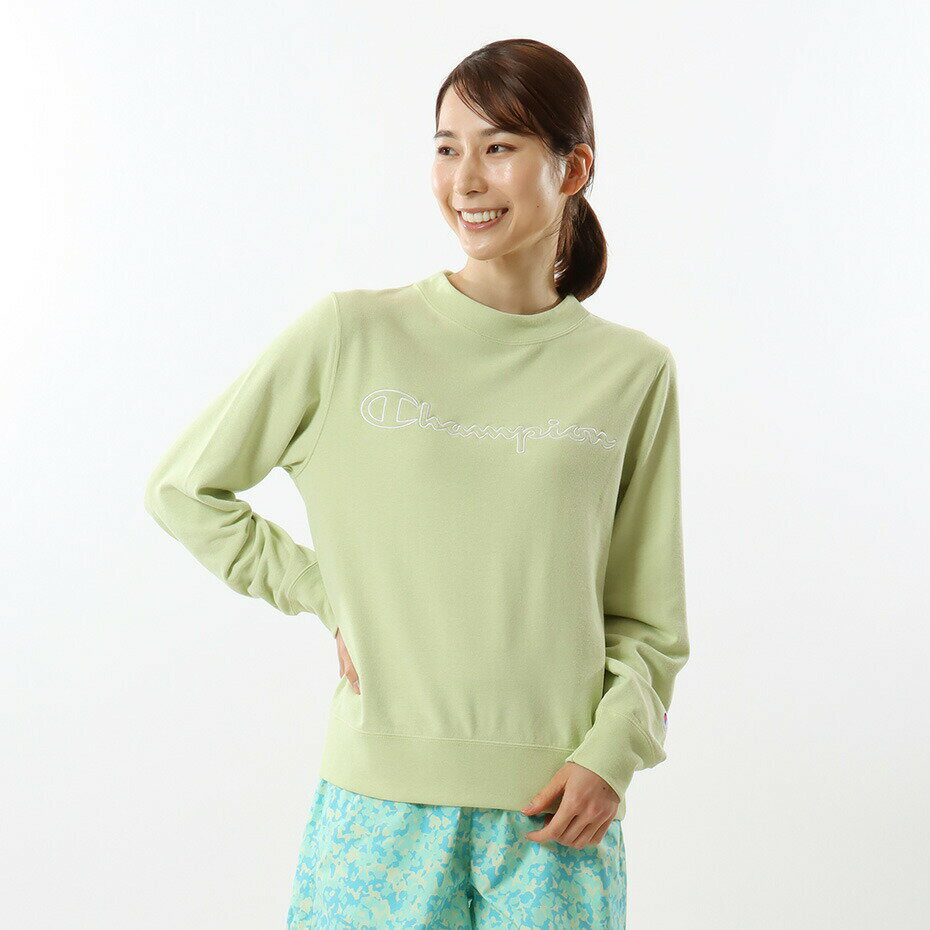 【公式】チャンピオン【セール】Champion ウィメンズ テックウィーブ テリー クルーネックスウェットシャツ 23SS スポーツ(CW-XS001)★レディース 女性用 女性 sweat スウェット ( トレーナー ) スポーツウエア スポーツウェア トレーニングウエア