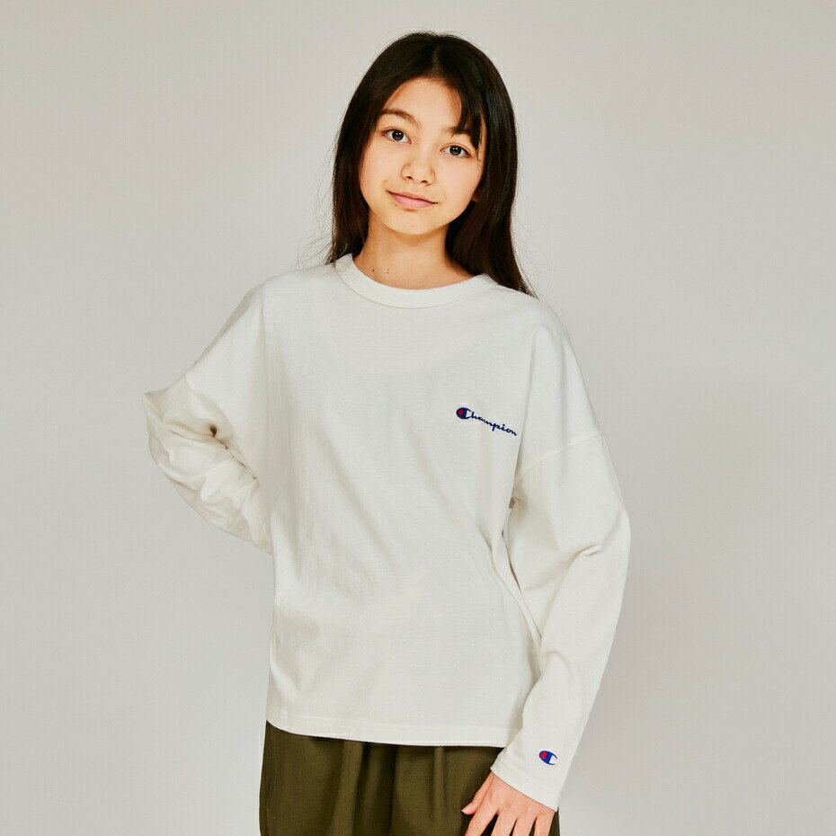 【公式】チャンピオン Champion キッズ ロングスリーブTシャツ 24FW ベーシック(CK-Y404)★子供 子ども こども 子供服 キッズ服 女の子 男の子 ロンT 長袖 Tシャツのサムネイル