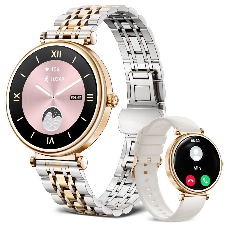 FOSMET G1 スマートウォッチ レディース 丸型 1.27インチ iPhone アンドロイド対応 Bluetooth5.3 通話機能 着信通知のサムネイル