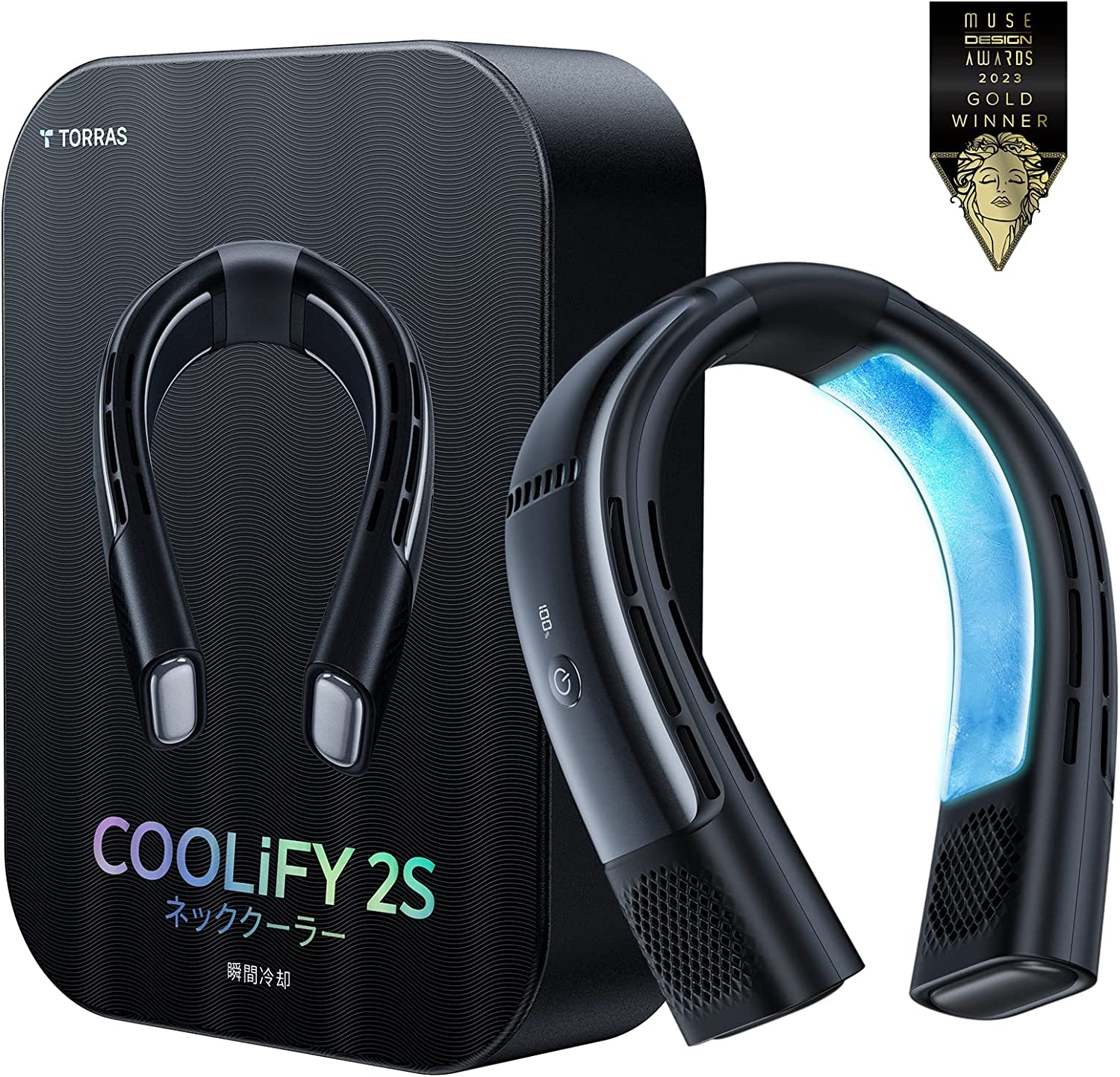 ネッククーラー 2023年 TORRAS 正規品 冷却プレート 1年保証 首掛け扇風機 COOLIFY 2S 超長持続バッテリー 5000mAh 冬夏兼用