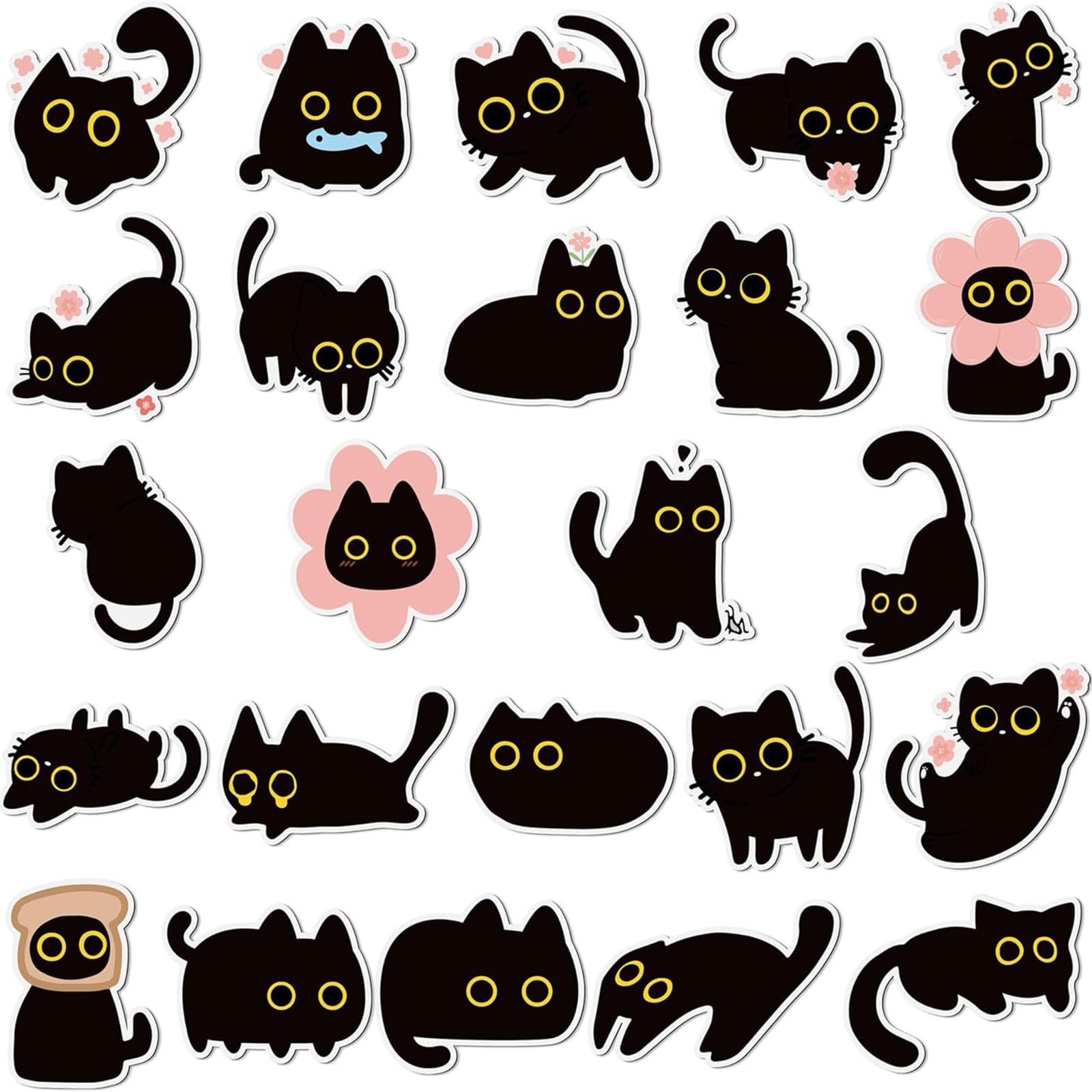 AirAkl 【24 個セット】黒猫 冷蔵庫マグネット かわいいネコモチーフ インスタ風 癒し系 冷蔵庫・ホワイトボード飾り キッチン雑貨 プレゼント chance-k-10075105 KNK chance パッケージ画像