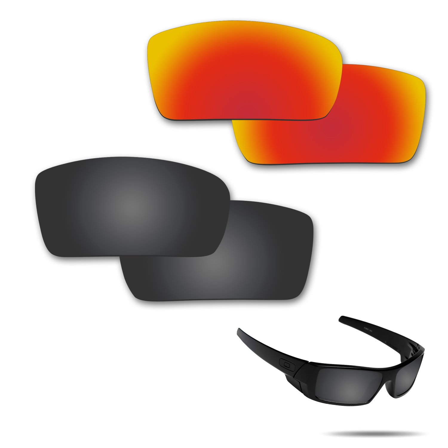  塩水防止 Oakley Gascan交換用レンズ ガスカン 偏光レンズ