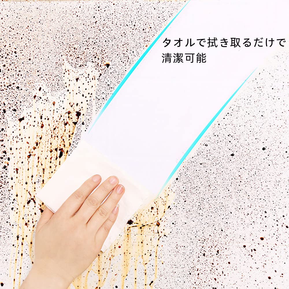 desikaky キッチン 壁シート 透明保護シート 防水 防油 防汚 ウォールステッカー ...