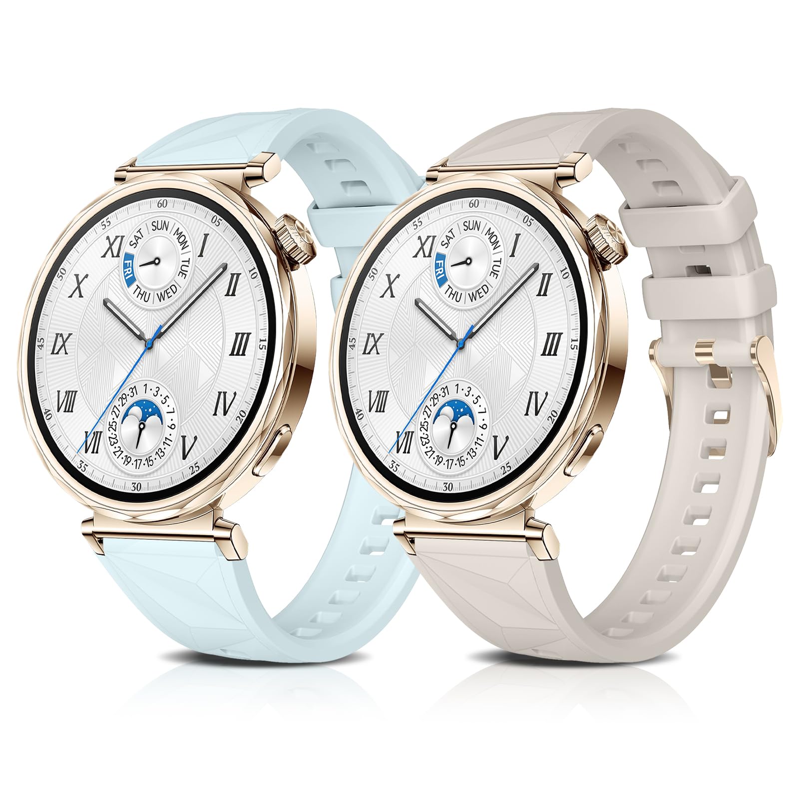  18mm バンド Huawei Watch GT6 41mm/GT5 Pro 42mm/GT5 41mm/GT4 41 mm/Huawei Watch 5 42mm対応 交換バンド スポーツ 調整簡単 男女兼用 シリコン製 マグネット付き スポーツ ストラップ 替えベルト 柔らかい