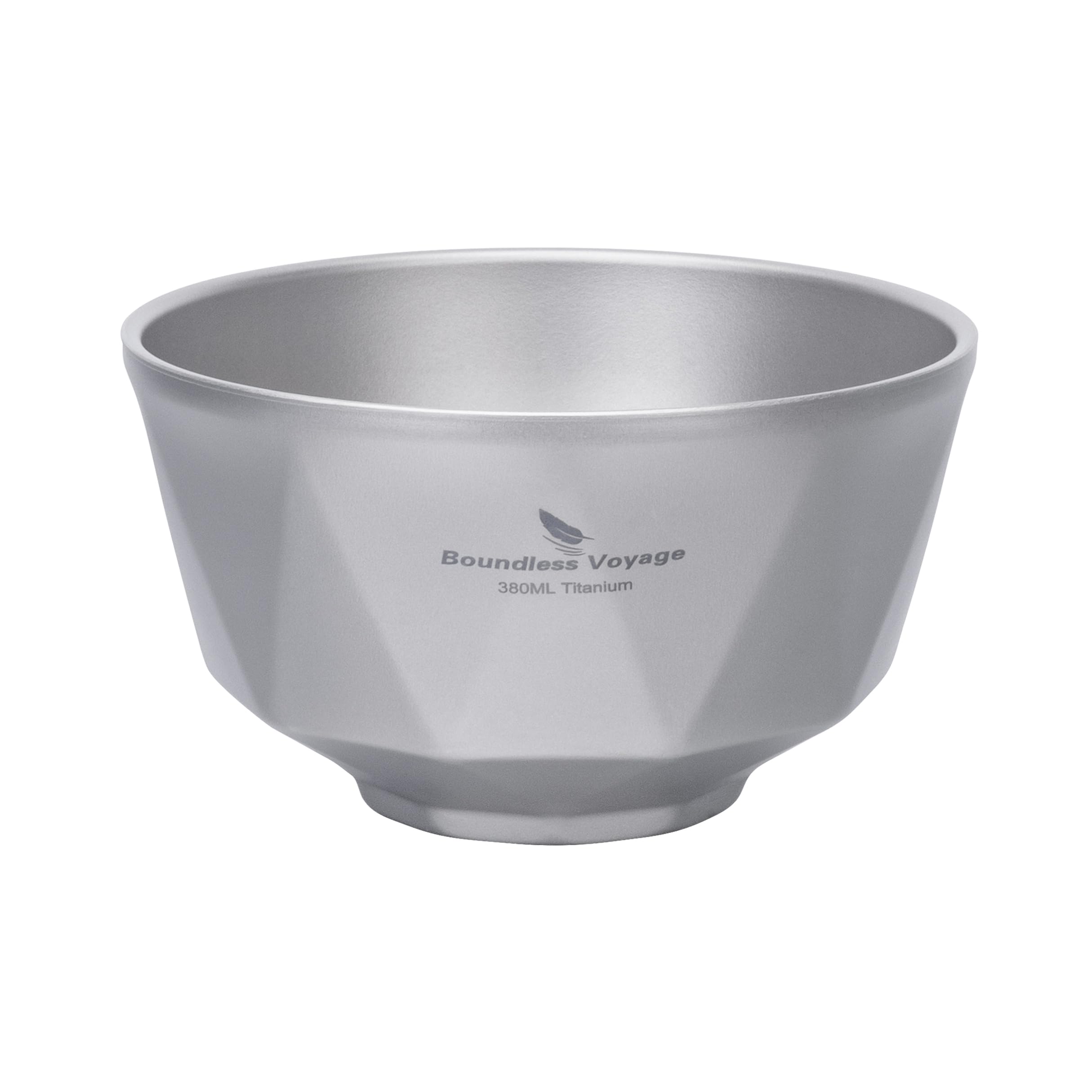 Boundless Voyage チタン ダブルボウル ダイヤ柄 中空二重構造 お茶碗 ライス ラーメン 味噌汁 軽量 頑丈 耐熱 アウトドア キャンプ用 Ti1177T (380ml 原色)