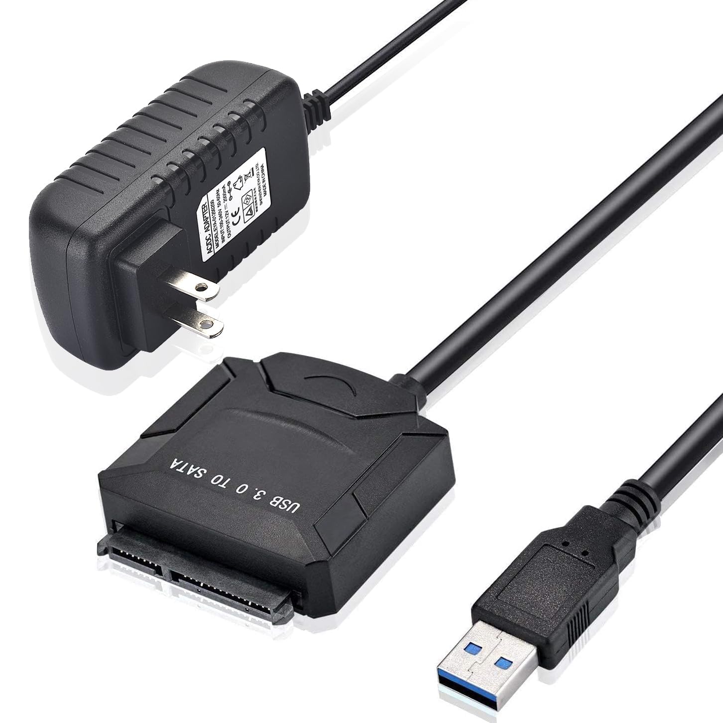 WOSOB SATA USB 変換ケーブル hdd usb 内蔵 hdd 外付け化 2.5 3.5インチ sata usb変換 SSD UASP対応 最大5gbps 高速転送
