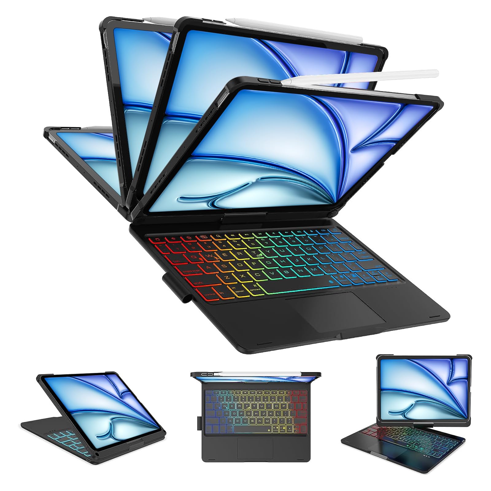 iPad Air 11インチ 2025(M3) 2024 (M2) キーボード付きケース iPad Pro 11第1/2/3/...