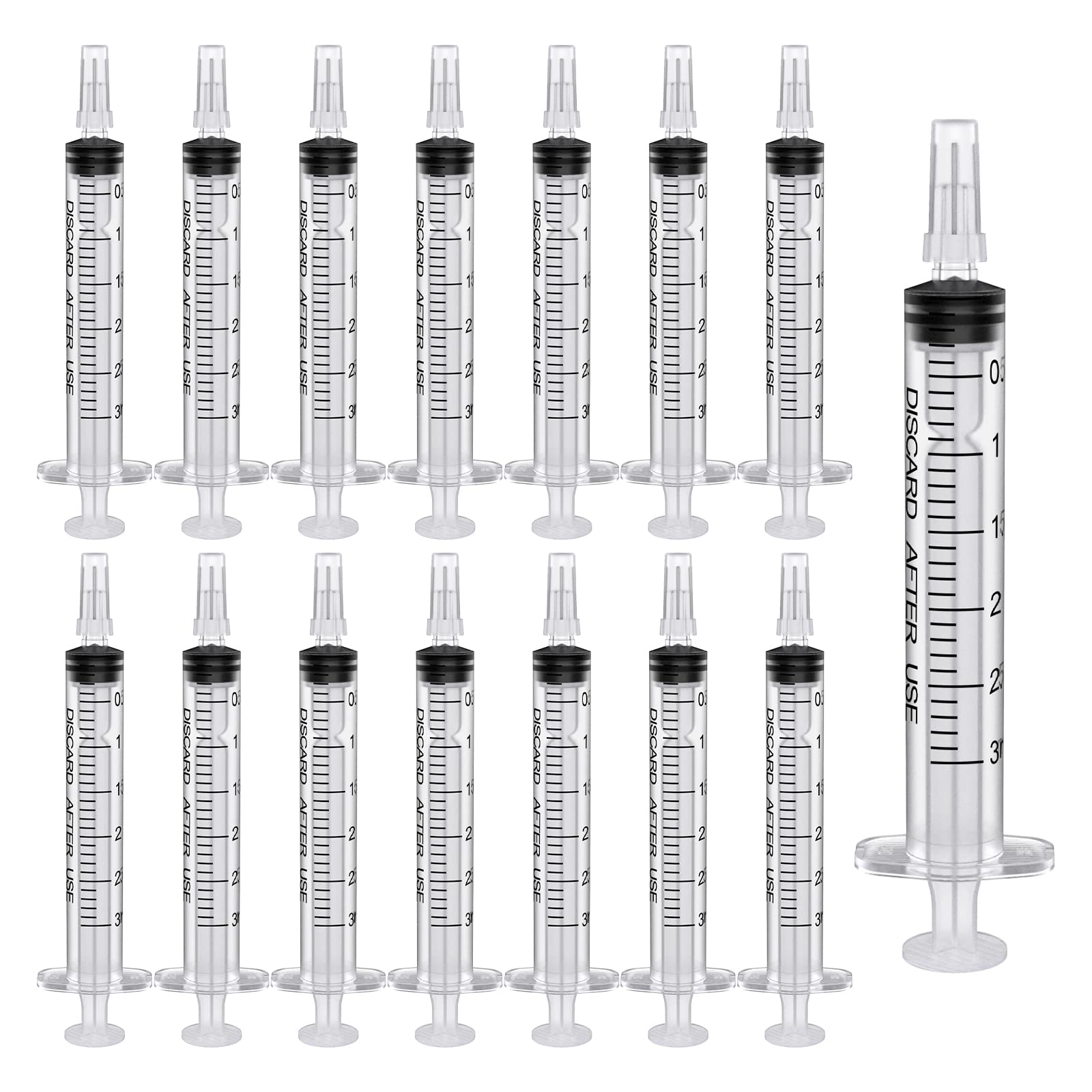 Chouiery 50本セット シリンジ 3ml 針なし 注射器 滅菌 個装 インジェクター カテーテル 付き プラスチック 注射器 スポイト インク注入用注射器 詰め替え用具 シリンジ 液体の分配 給水 給餌 洗
