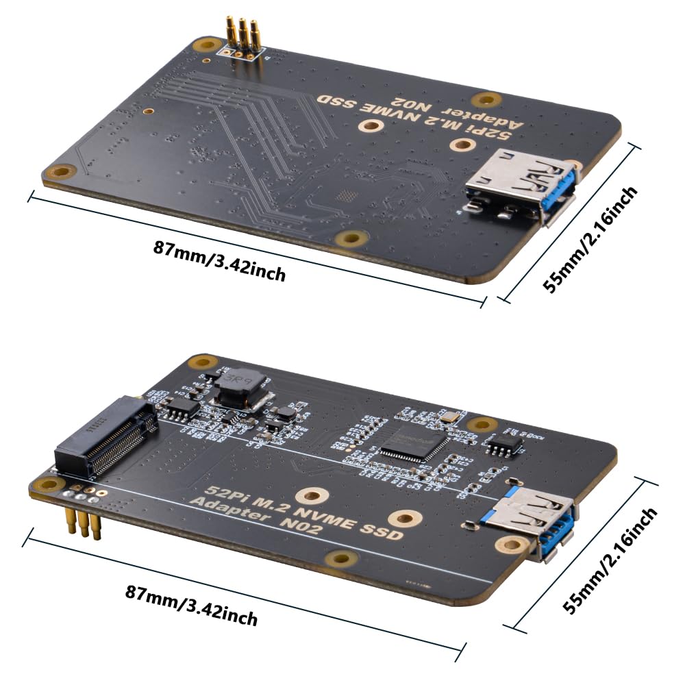 GeeekPi Raspberry Pi 4 Model B 用 M.2 NVMe SSD 拡張アダプタボード（1GB/2GB/4GB/8GB対応）