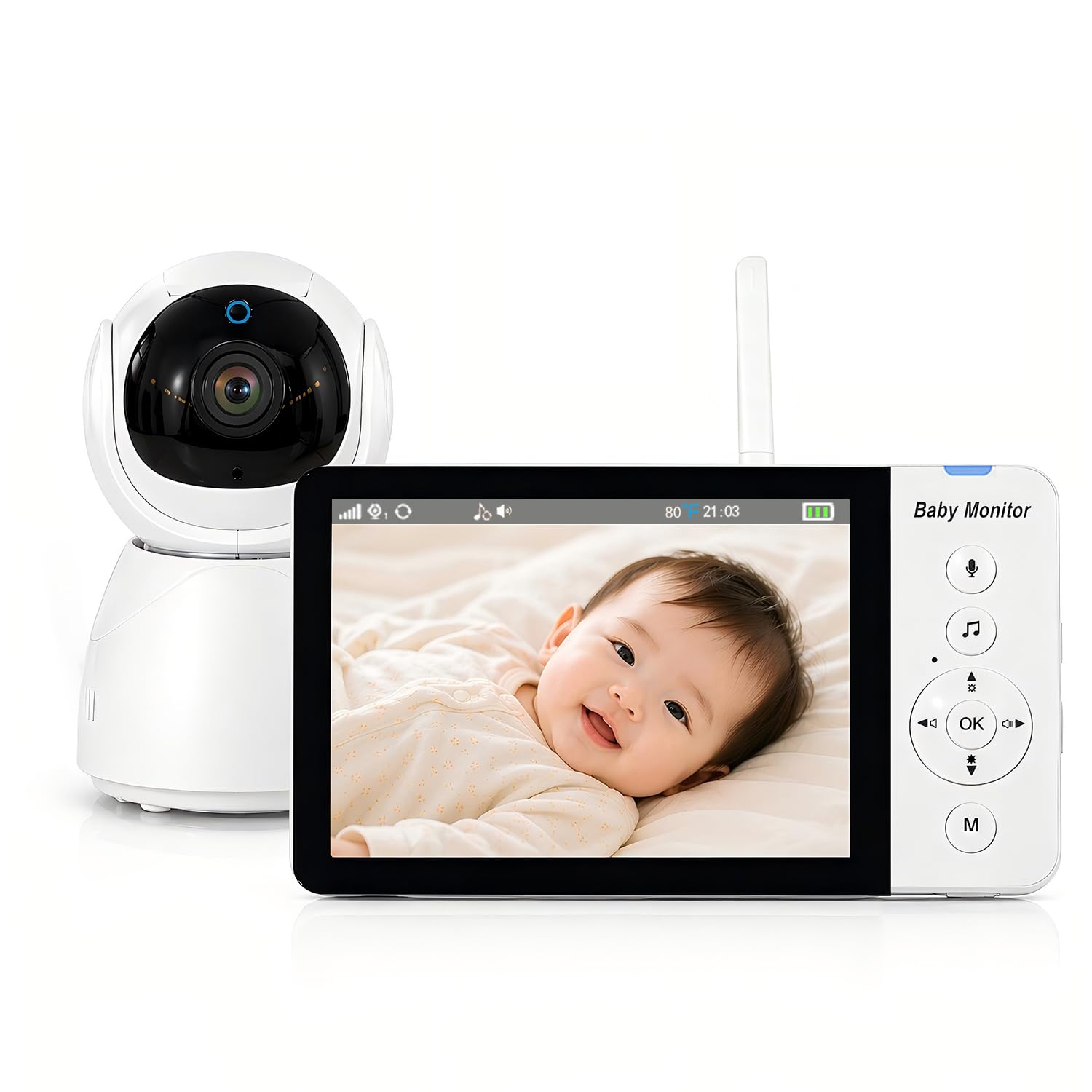 ZOOBLY ベビーモニター ベビーカメラ 見守りカメラ アプリ&wifi不要 設定不要 専用...