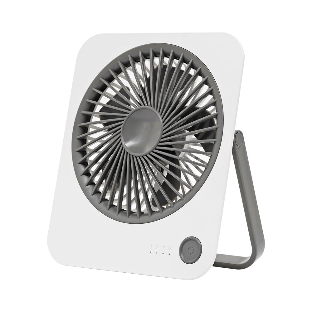 【極薄・卓上扇風機・約3cm】innhom 静音 小型 扇風機 卓上 usb ミニ扇風機 卓上ファン 充電式 風量4段階切替 180°調節可能 パワフル送風 コンパクト デスクファン 熱中症対策 ホワイト
