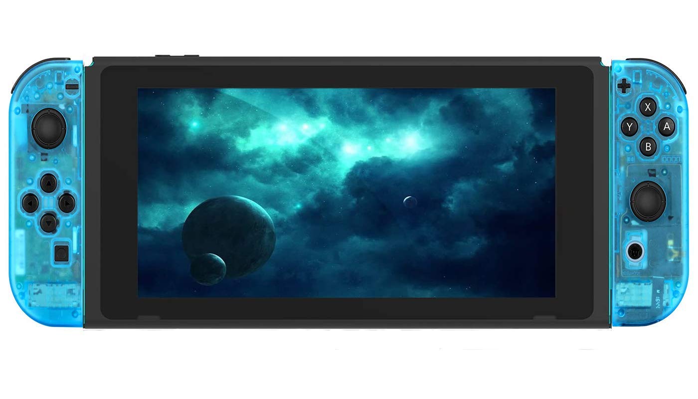Rakuten - ZOYUBS ニンテンドースイッチ Joy-Con カラー交換ケース アナログスティックカバー 防水/防汚 スイッチライト アクセサリー セット (透明なブルー)
