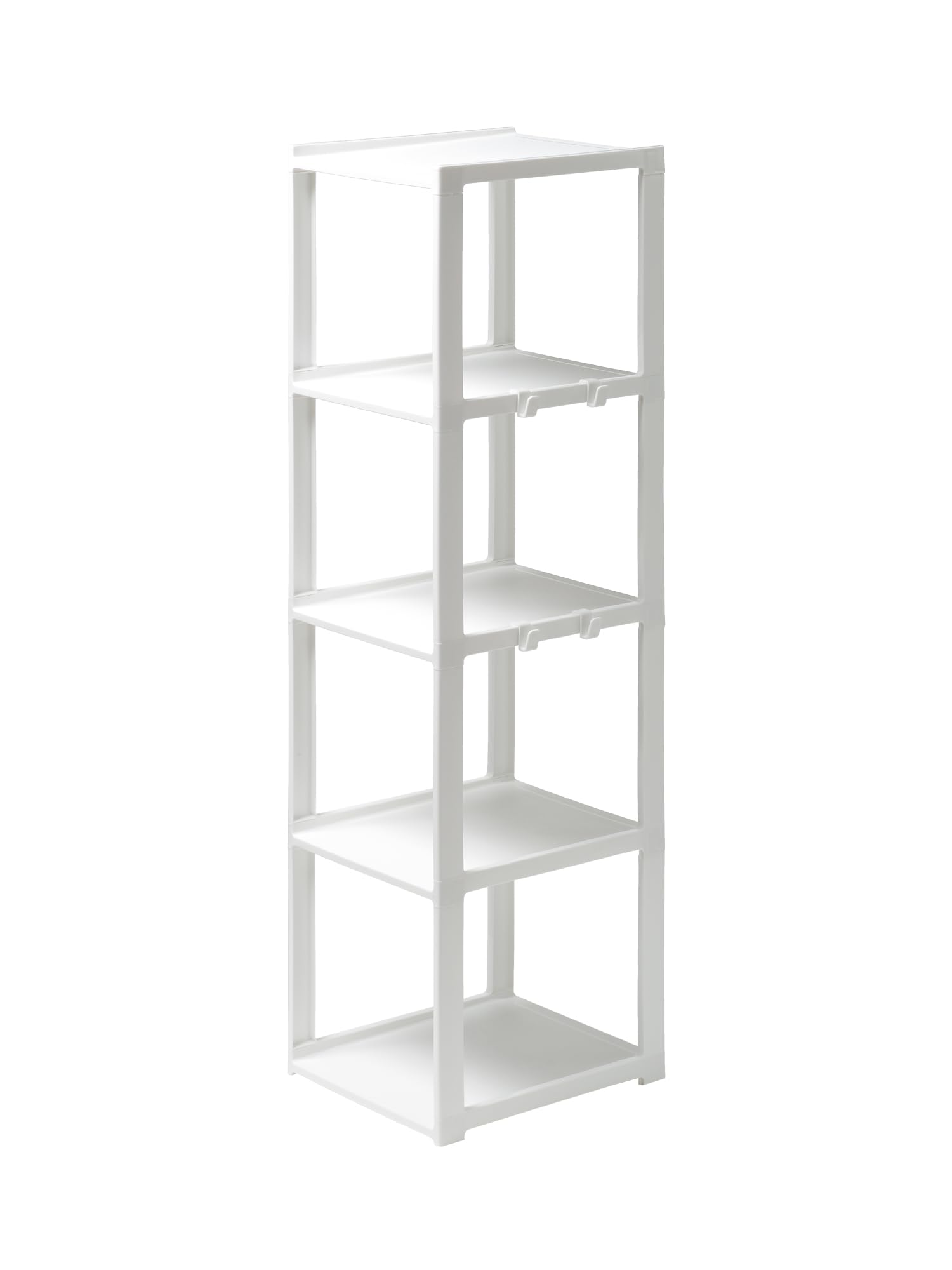 ライクイット (like-it) 靴収納 シューズラック スリム 5段 約幅23.8x奥28.5x高93cm ホワイト 日本製 CUBE ショートブーツ収納 省スペース ブーツ収納ラック 組み立て簡単 玄関収納