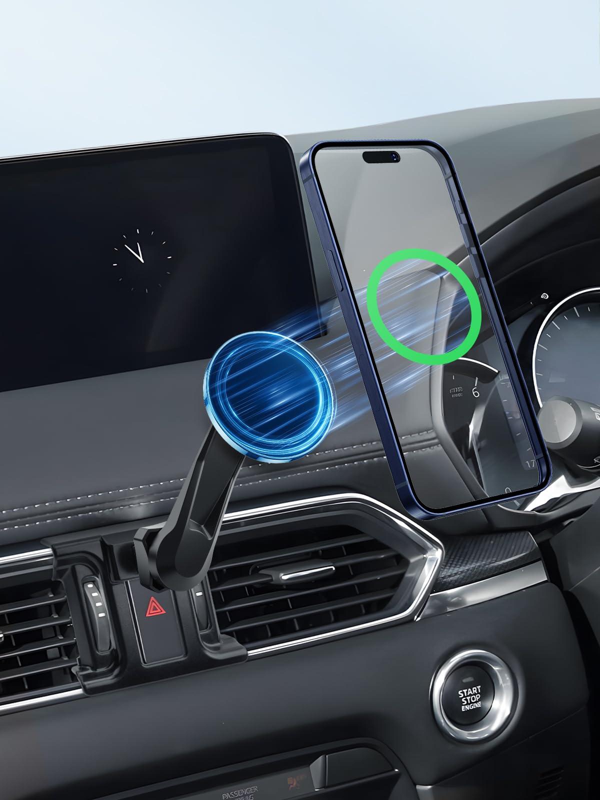 【BIXUAN】マツダ CX-5 KF系/CX-8 スマホホルダー magsafe 延長アーム付き 車載ホルダー CX5 CX8 携帯ホルダー スマホ ホルダー 車 マグネット マホスタンド 磁石 超強磁力 マグセーフ Magsafe対応 スマ