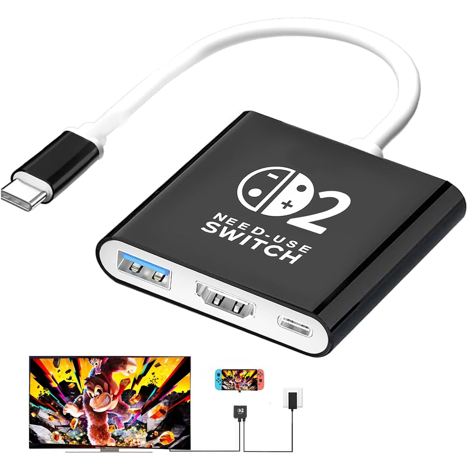 Switch 2 ドック 【2026新登場-Switch 2「22.0.0」対応】】スイッチ 2 ドック テレ...