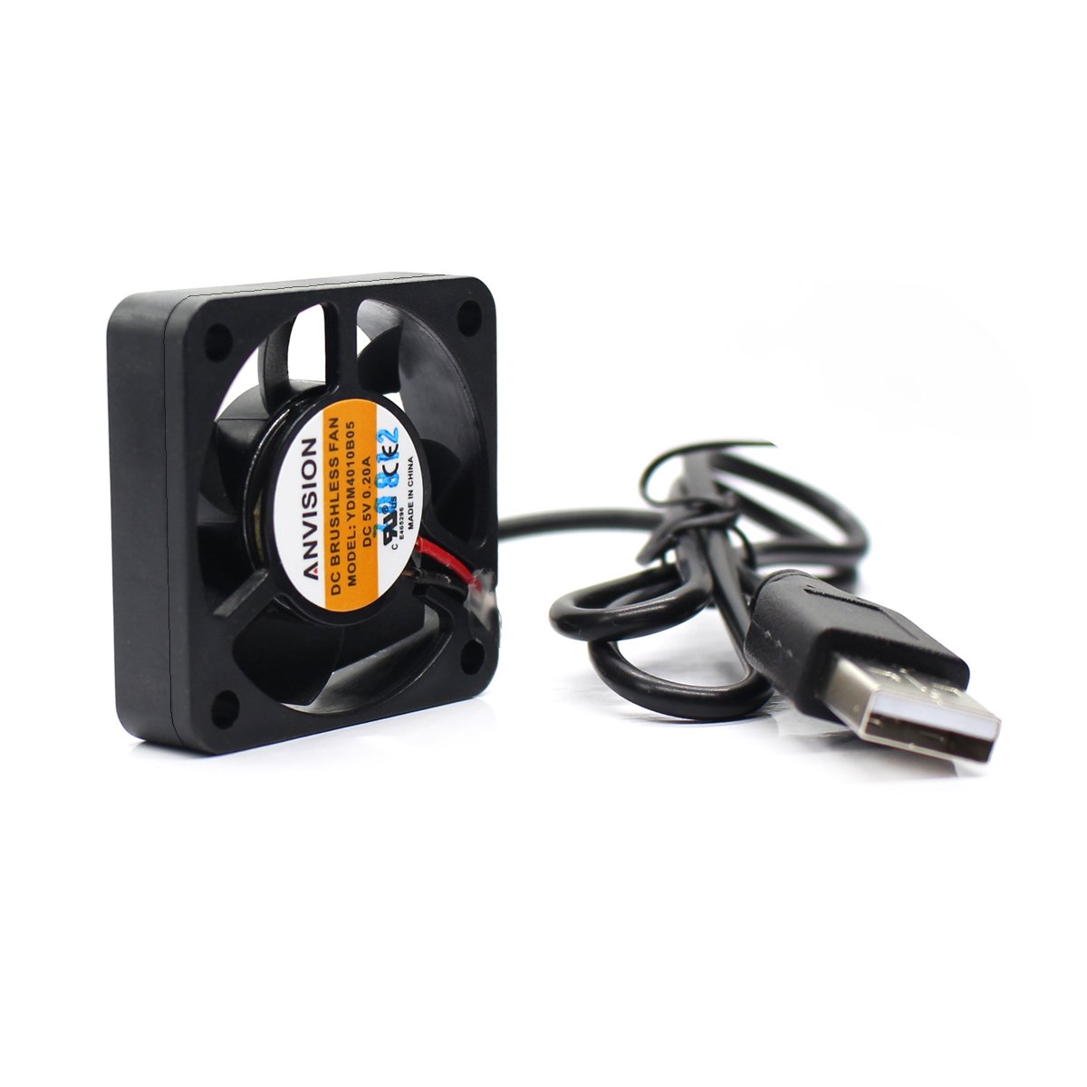 ANVISION 40 mm by 40 mm by 10 mm 4010デュアルボール軸受DC 5V USBブラシレス冷却ファンUL CE ydm4010b05 chance-k-10070426 KNK chance サンプル画像2
