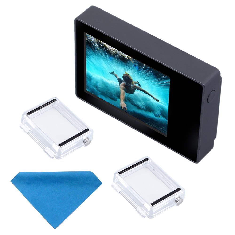 Suptig LCDスクリーン2.0インチLCD BacPac Gopro Hero 4用非タッチスクリーン3 + 3防水バックドア付き ブラック