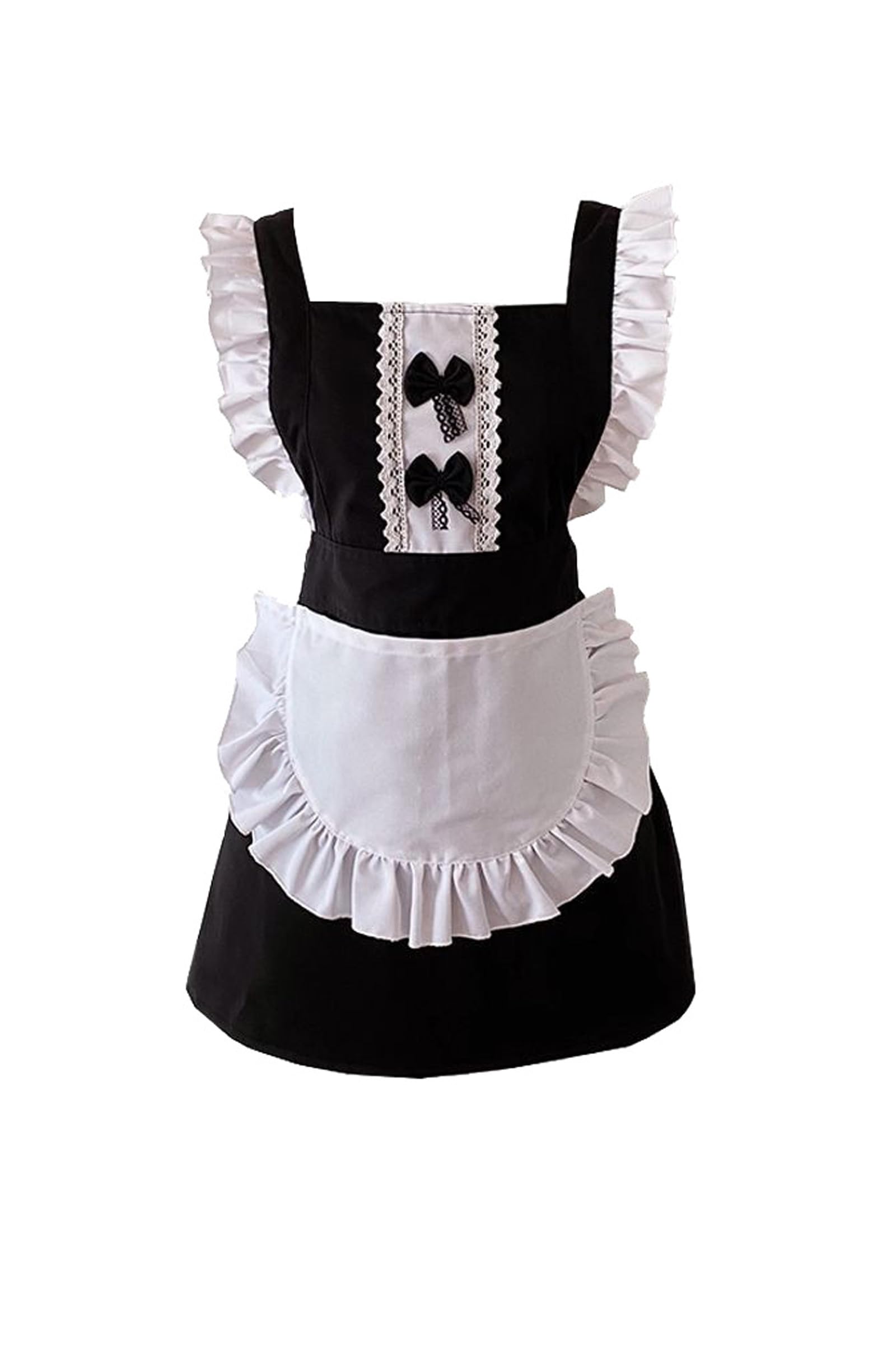  エプロン メイド おしゃれ 可愛い メイド服 撥水 無地 蝶結ぶ ワンピース クロスタイプ 北欧風 キッチン カフェ風 料理教室 変装パーティー