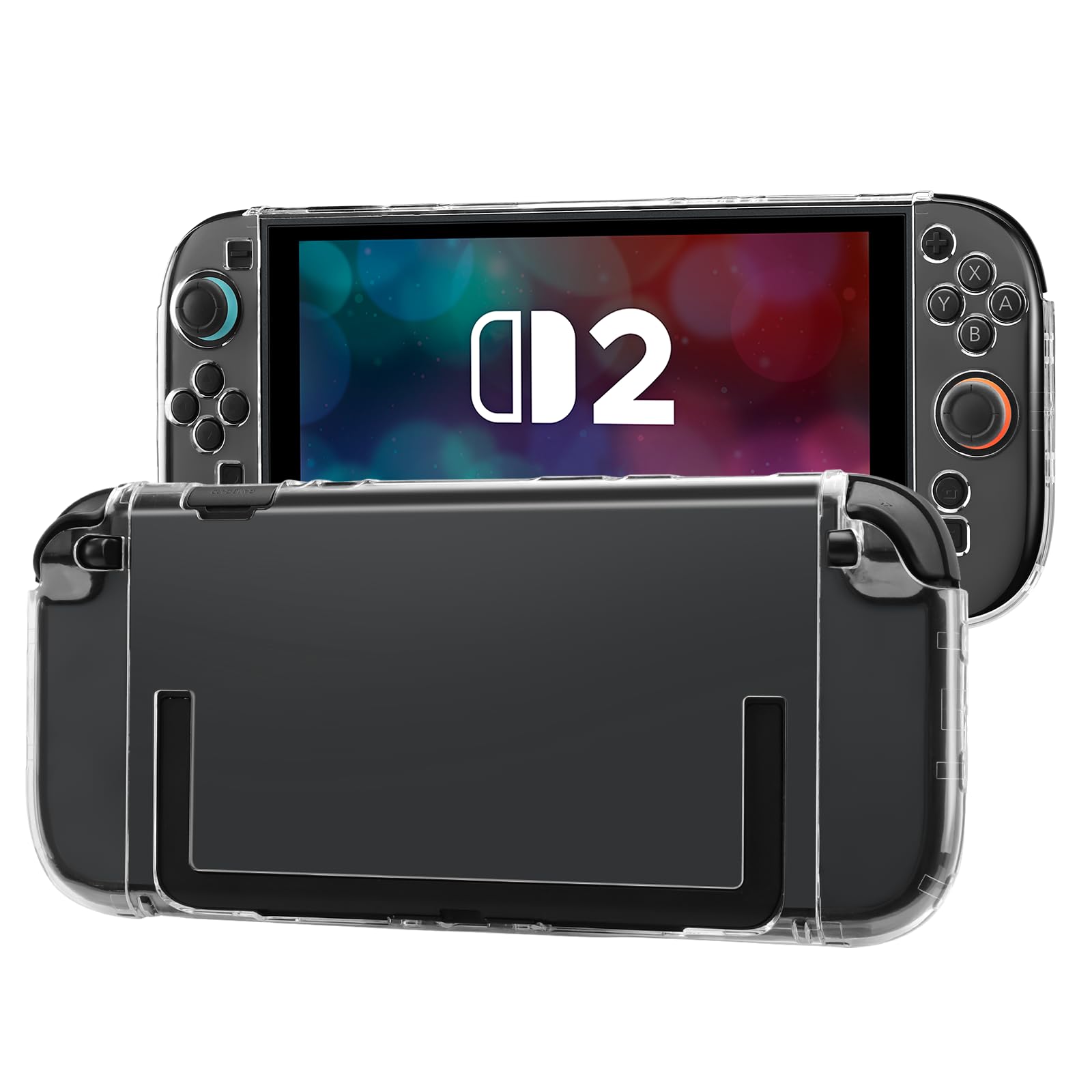 Tasikar Nintendo Switch 2用カバー 分離したの透明なケース 超薄型 任天堂スイッチケース 対応ドックとJoy Cons コントローラー（透明） 