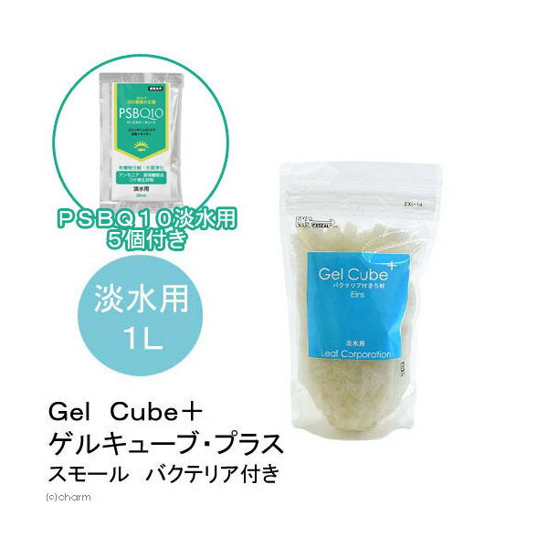 淡水用ろ過材 Gel Cube＋（ゲルキューブプラス） バクテリア付き スモール 1リットル＋PSBQ10 30mL 5個