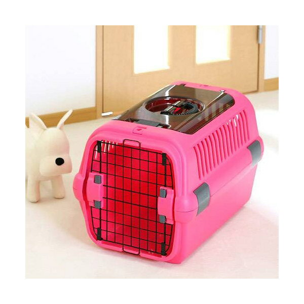 リッチェル　RC　キャンピングキャリー　M　ダブルドア　ピンク　犬　猫　キャリーバッグ　キャリ...