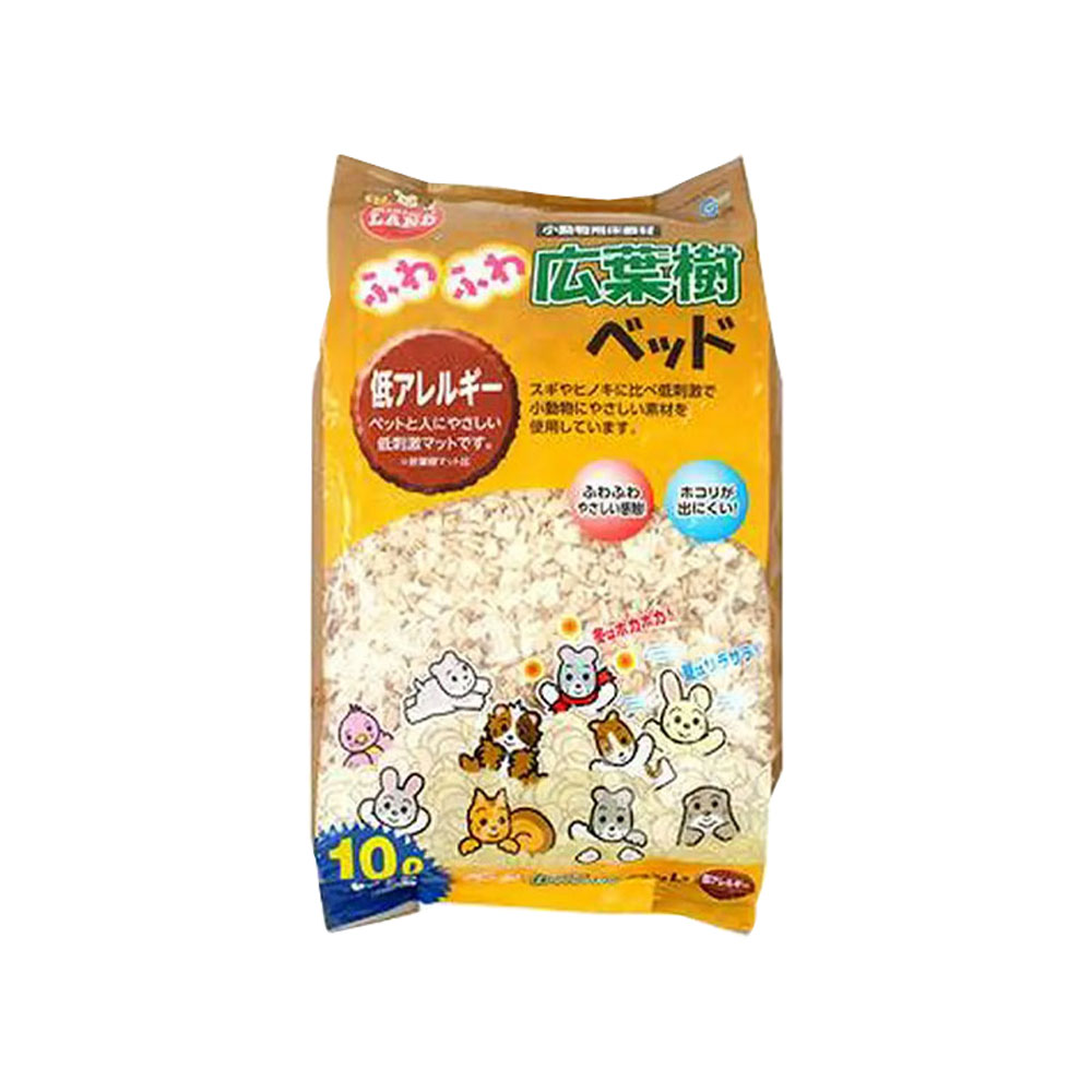 マルカン　ふわふわ広葉樹ベッド　10L　うさぎ　ハムスター　床材　ハリネズミ　お一人様4点限り【HLS_DU】　関東当日便