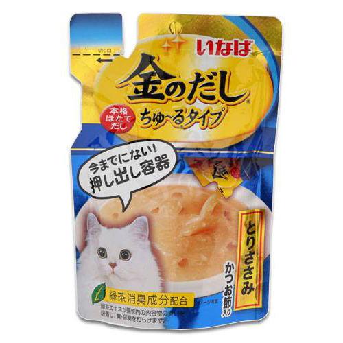 Premium - いなば　金のだし　ちゅ〜るタイプ　とりささみ　かつお節入り　140g　キャットフード　ちゅーる　関東当日便