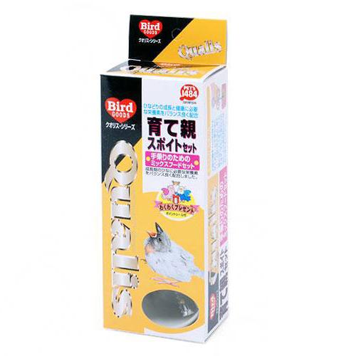 クオリス 育て親スポイトセット 手乗りのためのミックスフードセット 70g 鳥 フード 餌 えさ 雛(ひな)用 関東当日便