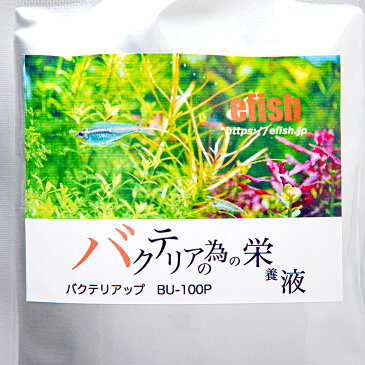 エフィッシュ バクテリアップ バクテリアの為の栄養液 100ml BU−100P バクテリア 熱帯魚 観賞魚 微生物栄養剤 関東当日便