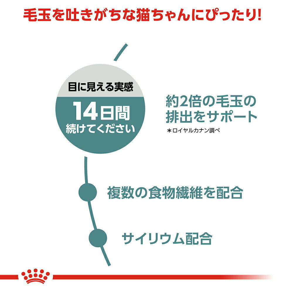 ロイヤルカナン　猫　ヘアボール　ケア　毛玉が気になる成猫用　生後12ヵ月齢以上　2kg×5袋　ジップ付（キャットフード　ドライ）　沖縄別途送料　関東当日便