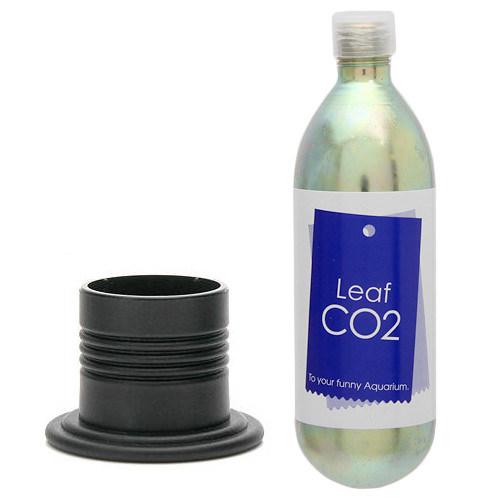 Leaf CO2 ボンベ 74g 1本＋ボンベスタンド ブラック付き CO2 ボンベ スタンド