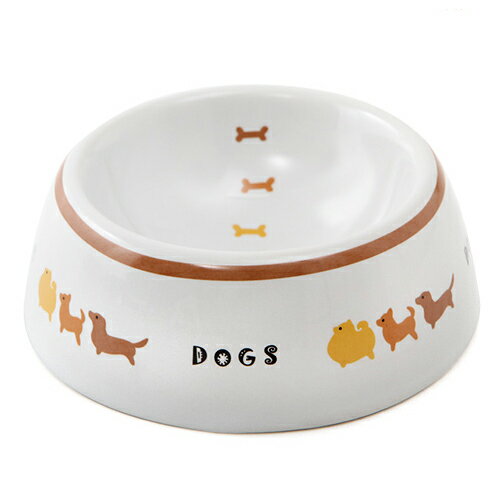 マルカン　犬用陶器食器　犬の行進　S　犬　食器　関東当日便のサムネイル